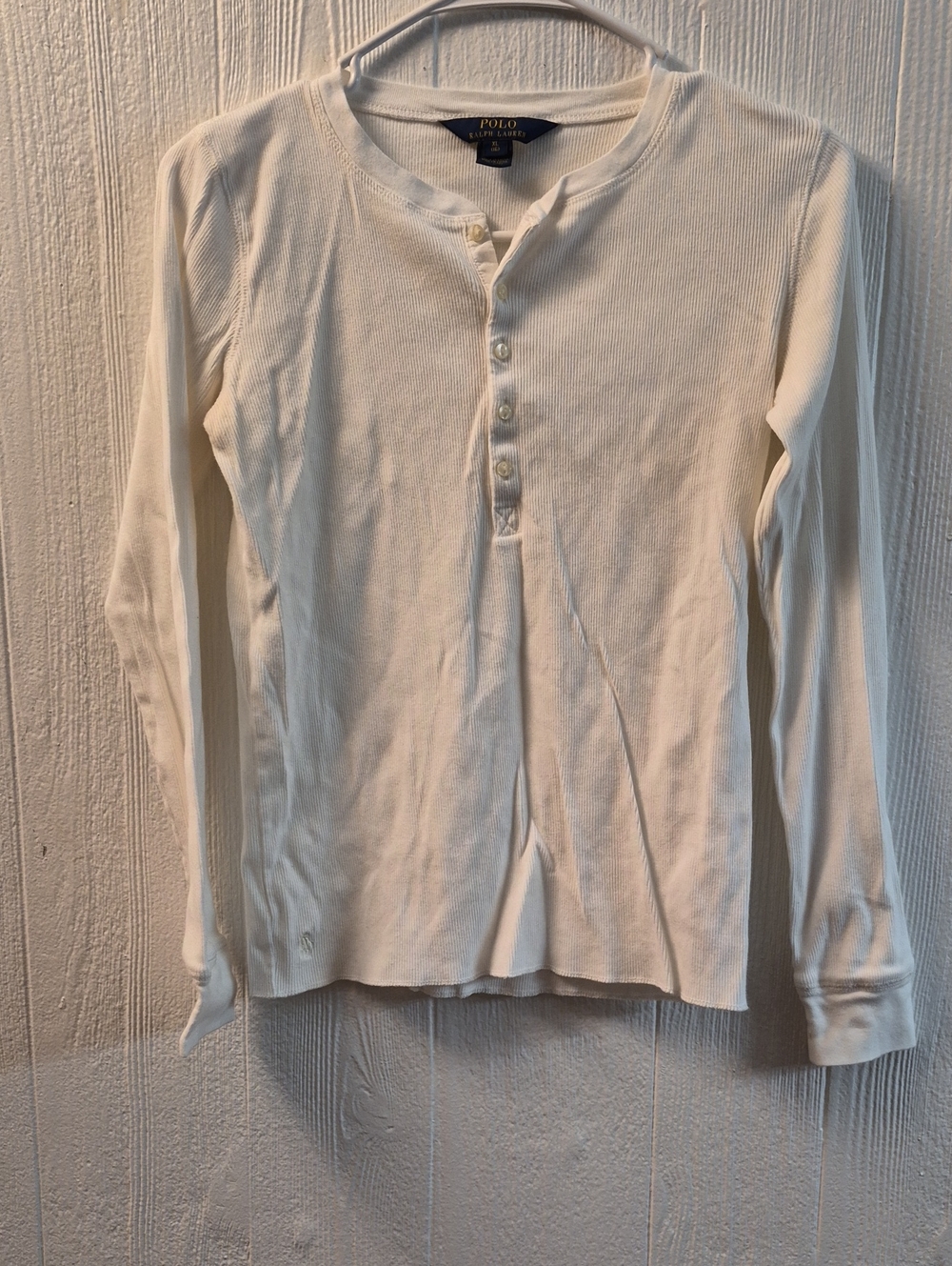 Polo by Ralph Lauren Kids Cream Long-Sleeve Henley Shirt